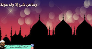 وما من شئ إلا وله دولة